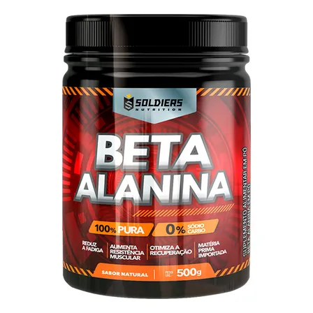 Beta Alanina Pura 500g Soldiers Nutrition Treino Performance Força
