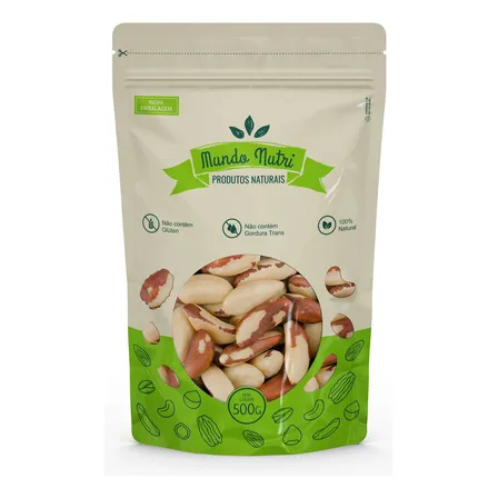 500g Castanha Do Pará Inteira Premium Nova Safra Mundo Nutri