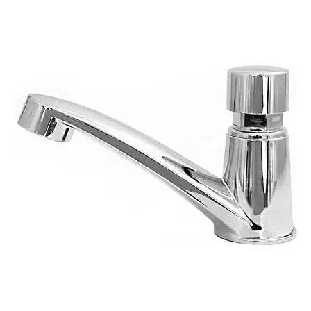 Torneira Lavatorio Banheiro Automatica Pressmatic Compact Acabamento Cromado Cor Prateado