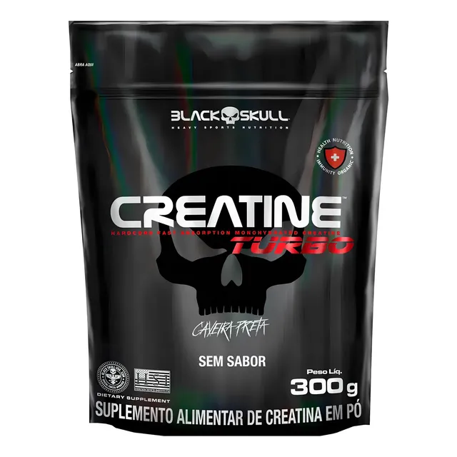 Suplemento em Pó Refil Caveira Preta - Black Skull Sabor Neutro