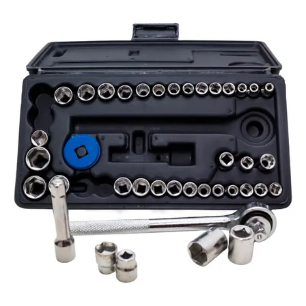 Jogo Soquete Startools Catraca Reversível 40 Peças Aço Com Maleta