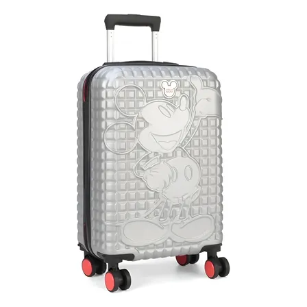 Mala De Bordo Mickey Mouse Pequena Prata Luxcel