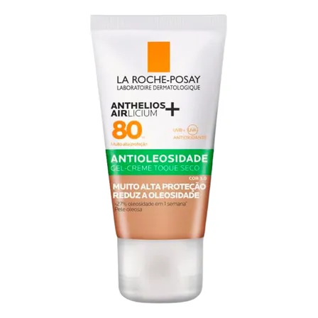 Protetor Solar Facial Antioleosidade Com Cor Fps80 Controle Da Oleosidade Por 12h Reduz Oleosidade E Toque Seco Cor 2.0 Airlicium+ Anthelios La Roche Posay 40g