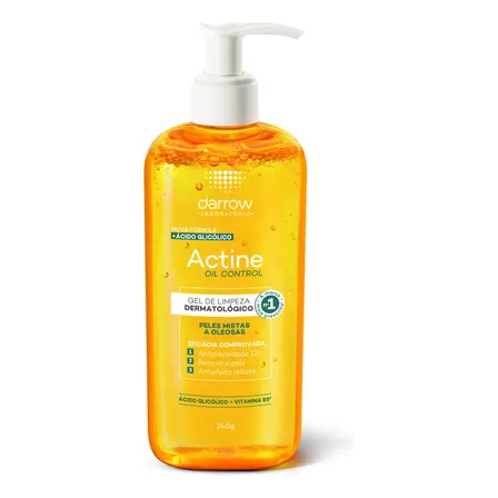 Darrow Actine Oil Control Gel de Limpeza Dermatológico Facial 240g