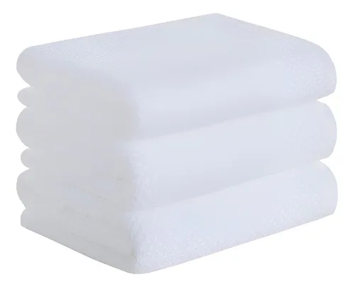 Jogo de Toalhas Buddemeyer Gourmet Quadriculado Pano de Copa Branco 3 peças