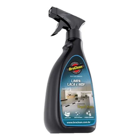 Melhor Spray Multiuso Premium Limpa Laca MDF 500ml Limpador Superfícies Armários Painéis Portas Móveis Planejados Limpeza Brilho Proteção Acabamento Uso Profissional Comercial Residencial Doméstico