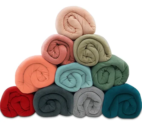 Kit 05 Mantas Microfibra Lisa Cobertor Casal - Corttex