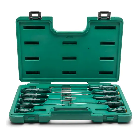 Jogo Chave De Fenda E Phillips 10pcs Crv 3/16x3a5/16x6 Sata