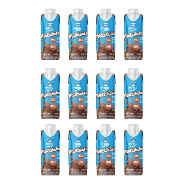 +mu Mulkshake Bebida Com Whey Chocolate 250ml -12 Unidades