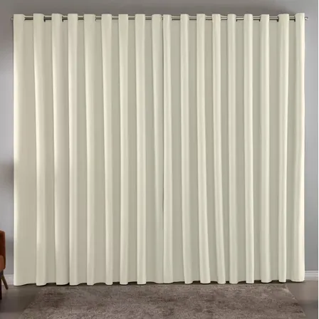 Cortina Blackout Em Tecido 3,00x2,80 Corta Luz Cor Palha