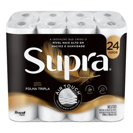 Supra Papel Higiênico Folha Tripla 24 Rolos