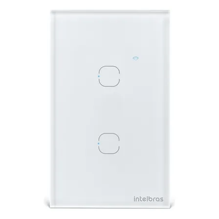 Interruptor Smart Wi-fi Touch 2 Teclas Ews 1002 Intelbras Branco