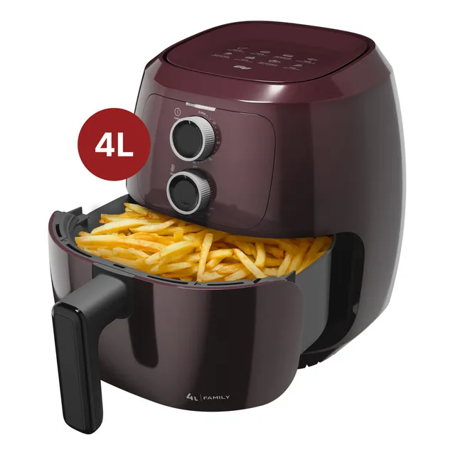 Fritadeira Elétrica WAP Air Fryer Family 4L Antiaderente Vermelha 1500W