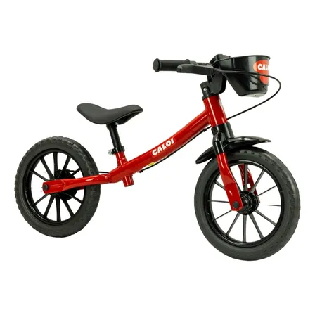 Bicicleta Infantil Nathor Balance Bike Aro 12 Equilíbrio Vermelha
