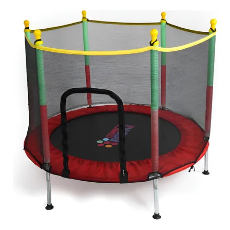 Cama Elástica Infantil Pula Pula Trampolim 1,40 M Playground Lona De Salto Preto Proteção De Molas Vermelho