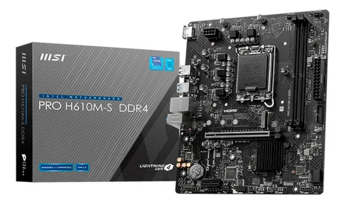 Placa-mãe Intel Nnet Msi Pro H610m-s Ddr4 Socket 1700 Preto