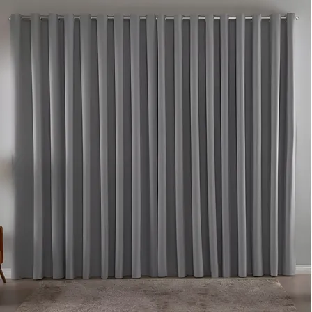 Cortina Blackout Em Tecido 3,00x2,80 Corta Luz Cor Cinza