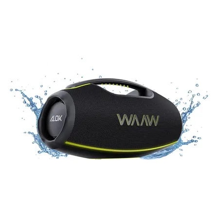 Caixa de Som Bluetooth Boombox Waaw by Alok Hyperboom 1000 À Prova d'Água, Até 12h de Autonomia