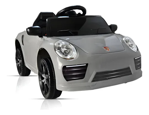 Carro Elétrico Infantil Cinza Bang Toys 12V Controle Remoto e Pedal