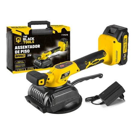 Maquina Assentar Pisos Porcelanatos Elétrica Com Ventosa Até 50kg A Bateria 21v Ttm21b The Black Tools