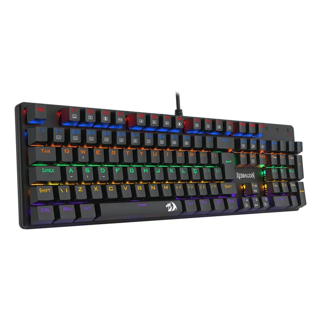 Teclado Redragon Valheim Rainbow Switch Brown K608-r Pt-brown Preto Português Abnt2