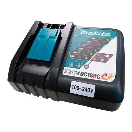 Carregador Rápido Bateria Bivolt 18v Dc18rc Makita N.f Cor Preto