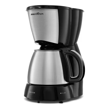 Cafeteira Britânia 32 Cafezinhos 1,2L Jarra em Inox BCF32B