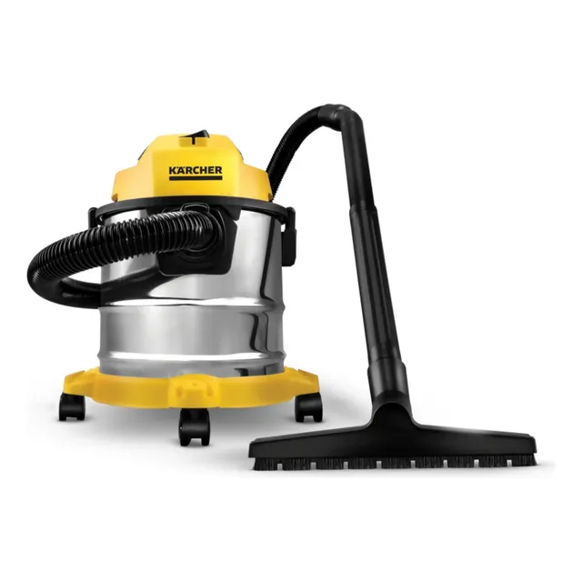 Aspirador De Pó E Água Kärcher Wdl 1s 1700 W Tanque Inox 12 Litros Com Soprador Prateado 220v