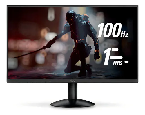 Monitor Aoc 23,8 Led Full-hd, 100hz, 1ms, Vesa - 24b30hm2 Cor Preto 127/220v