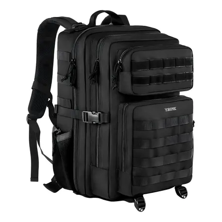 Mochila Táctica Militar, Mochila De Viagem Multifuncional Grande Capacidade Para Notebook 17,3 Polegadas, Mochila Para Camping Impermeável Resistente, Yorepek 1145 Cor Preta