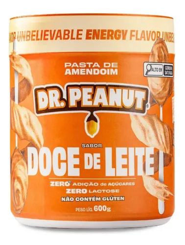 Pasta de Amendoim Dr. Peanut com Whey Sabor Doce de Leite 600g