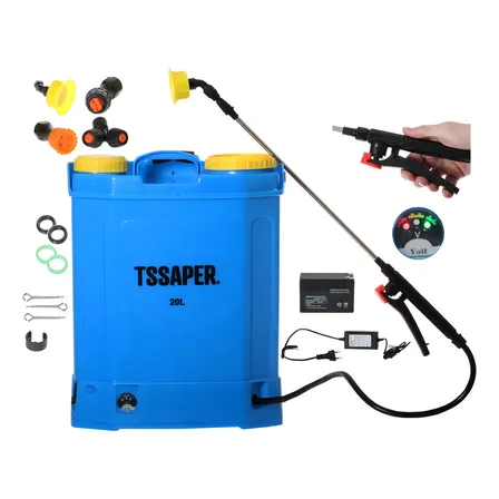 Pulverizador Costal 20l Litros Bateria Elétrico Para Veneno Cor Azul