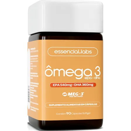 ÔMEGA 3 EPA DHA 1000mg com Selo MEG-3® - 90 Cápsulas Softgel - 100% Puro com Tecnologia Avançada e Alta Biodisponibilidade