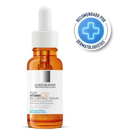 Sérum Facial Pure Vitamin C12 Oil Control 15ml La Roche-posay Oleosa Dia/noite