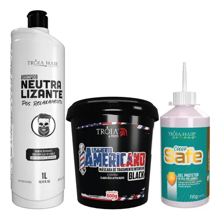 Alisamento Americano Black+ Neutralizante + Color Safe Tróia
