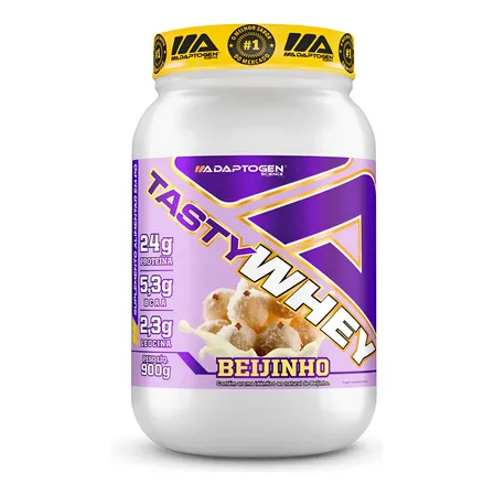 Suplemento Tasty Whey 3w Gourmet Whey Protein Adaptogen Science Pote 900g Sabor Beijinho