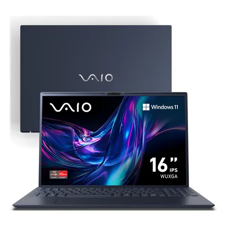 Notebook VAIO FE16 AMD Ryzen 7-5825u Windows 11 Home 16GB RAM 512GB SSD Wi-Fi 6 Tela 16'' IPS WUXGA Antirreflexo - Cinza Grafite - Vjfe69f11x-b0111h - Permite upgrade de memória RAM e SSD