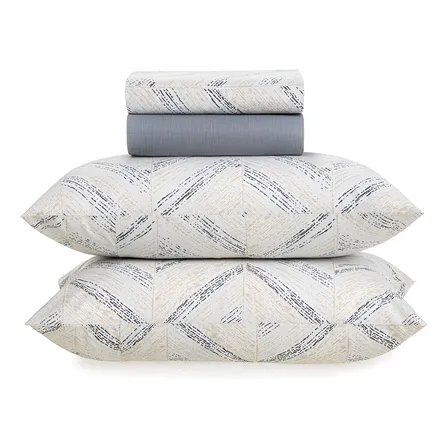 Jogo De Cama Casal Fred 100% Algodão 4 Peças Cinza Karsten