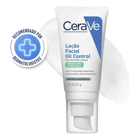 Loção Facial Hidratante Oil Control Com Acabamento Matte E Controle De Brilho Para Pele Mista A Oleosa Cerave 52g Dia