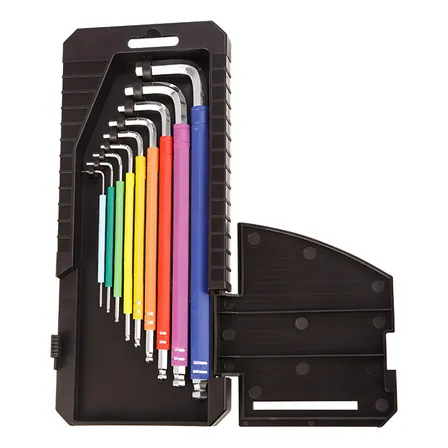 Jogo Chave Allen Extra Longa 9 Peças Titanium Cromo Vanádio Amarelo