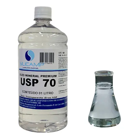 Oleo Mineral Usp Branco Puro Transparente Premium Para Uso Cosméticos Cremes 1l
