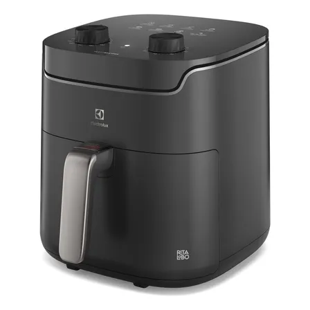 Fritadeira Elétrica Sem Óleo Air Fryer Electrolux por Rita Lobo 5,6L Cinza Efficient Economia de Energia 1400W (EAF40)
