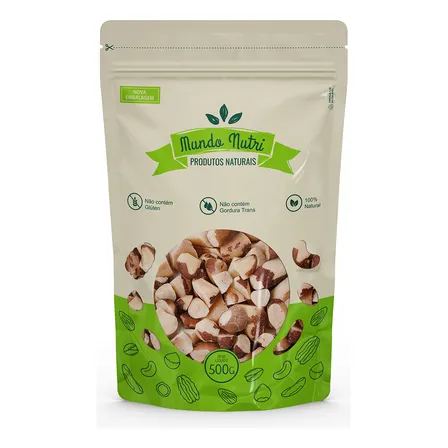 500g Castanha Do Pará Quebrada Mundo Nutri Nova Safra