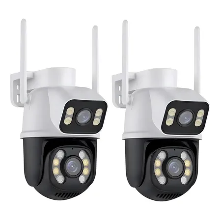 Kit 2 Câmera De Segurança Ip A28 App Icsee Estary Shop 3mp Wi-fi Branco/preto