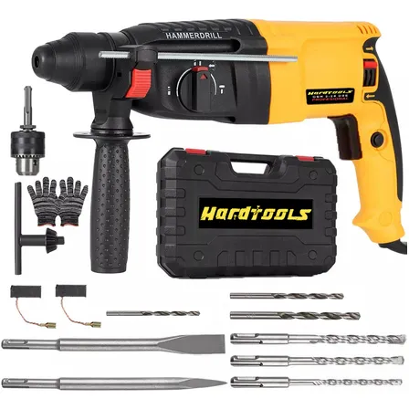 Martelete Rompedor Elétrico 1300W Hardtools - Perfuração/ Demolição Industrial (Alta Potência + Antivibração)