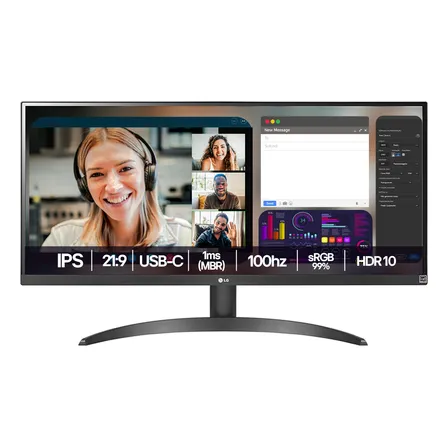 Monitor LG UltraWide™️ - Tela IPS de 29", 21:9, HDR10, sRGB 99%, 100Hz - 29WQ500