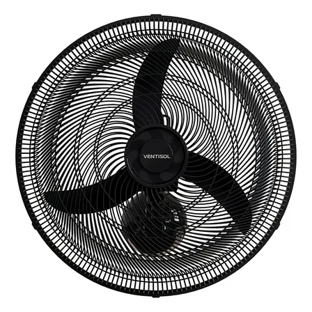 Ventilador Oscilante Parede 50cm 130w Preto Ventisol Diâmetro 50 Cm Material Das Pás Plástico Quantidade De Pás 3