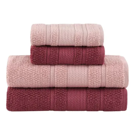 Jogo De Toalhas Buddemeyer Bella Extra Soft Banho Rosa/rosa Claro 4 Peças