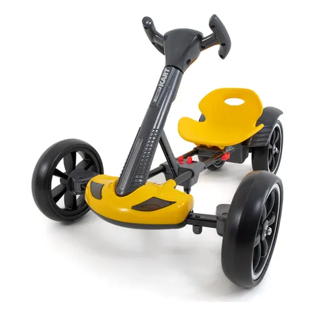 Mini Carro Elétrico Infantil Conect Kart Com Led Suporta Até 70kg Cor Amarelo Voltagem Do Carregador 110v/220v