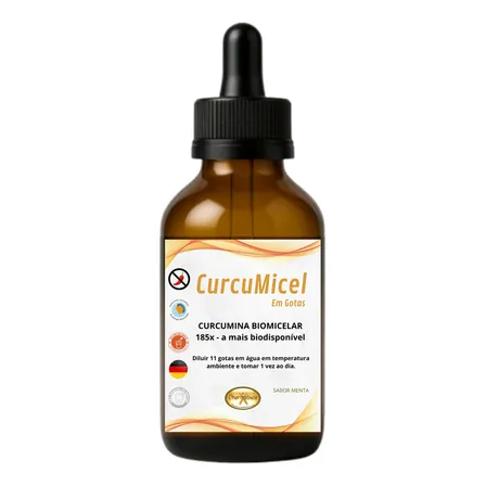 Curcumicel 185x Solução Micelar Em Gotas 20 Ml (curcuma Liq) Sabor Menta